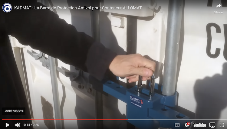 video installation et utilisation cadenas Allomat protection conteneur